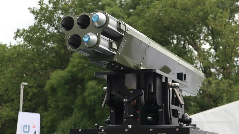 Thales zeigte auf der ILA flexibel einsetzbare Lenkflugkörper – hier in einem Fünffachwerfer für taktische Fahrzeuge.