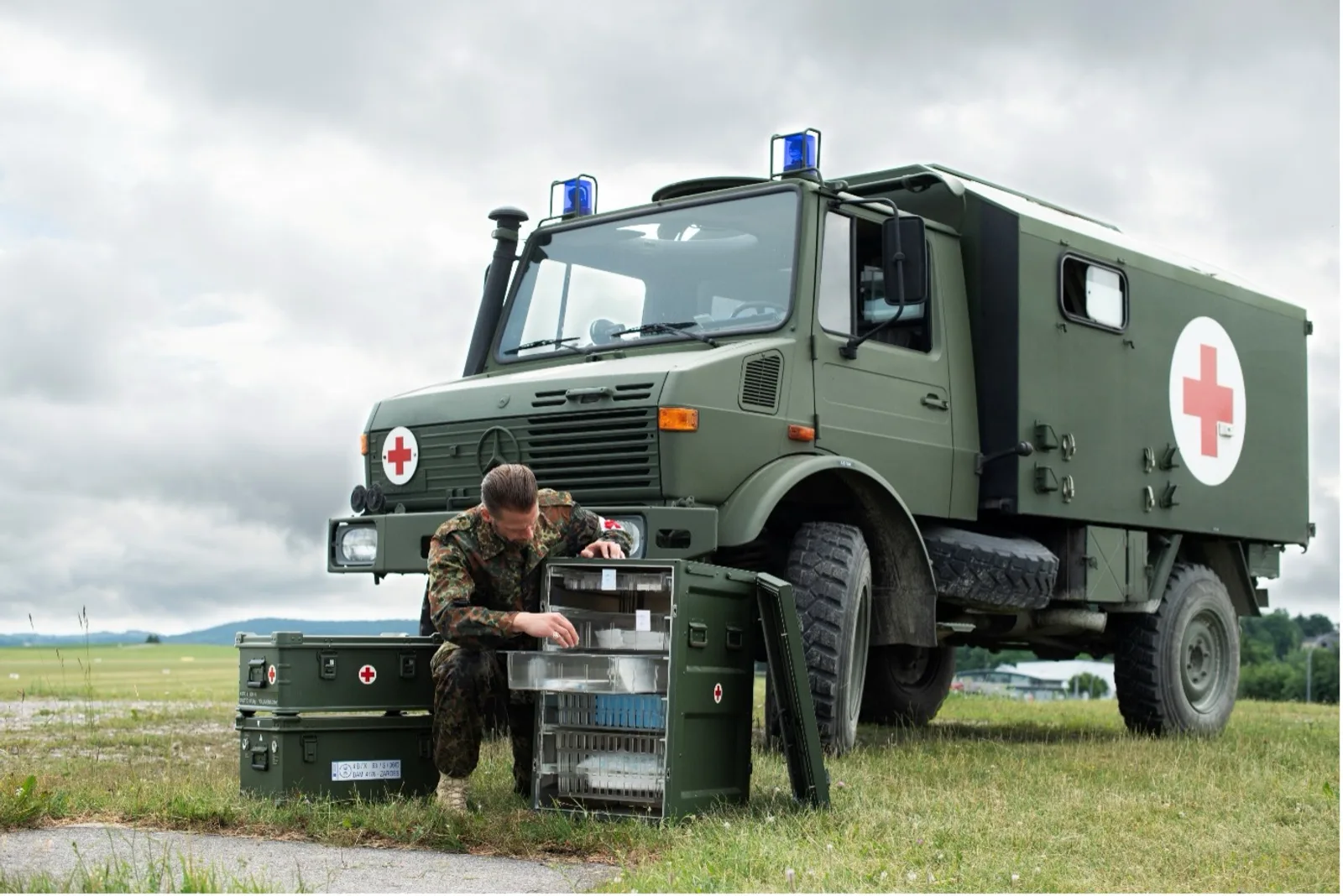 Modulcontainer von Zarges im Feldeinsatz.