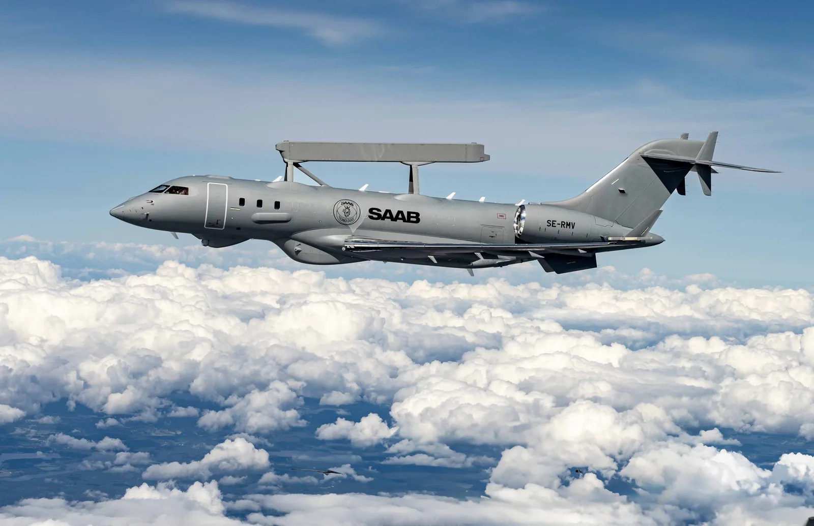 Das Frühwarn- und Aufklärungsflugzeug GlobalEye von Saab.