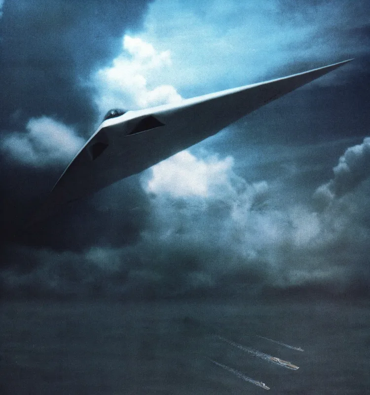 A US Navy concept illustration of the A-12 Avenger II, which was under development as an advanced carrier-based attack aircraft before the programme was terminated in 1991.
