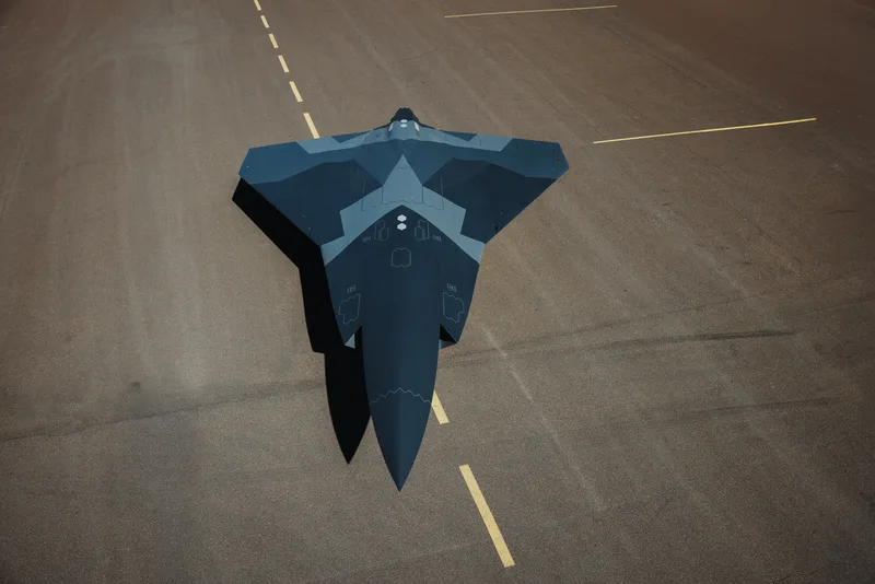 View of the A3 mockup from above, showing the planform.