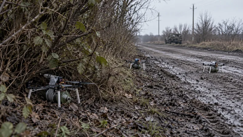 An AI-generated image of so-called 'waiter drones' being used offesnively in Ukraine. Combat operations in the Russo-Ukraine war have underscored the prevalence of the counter-UAS requirement, with UAVs being used along and behind the front line and across the spectrum of tasks.