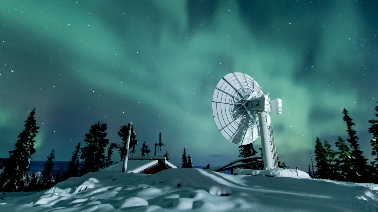An antenna at the Esrange Space Center in northern Sweden, which is owned and operated by SSC Space: one of three companies with which Saab has now signed space-related MoUs.