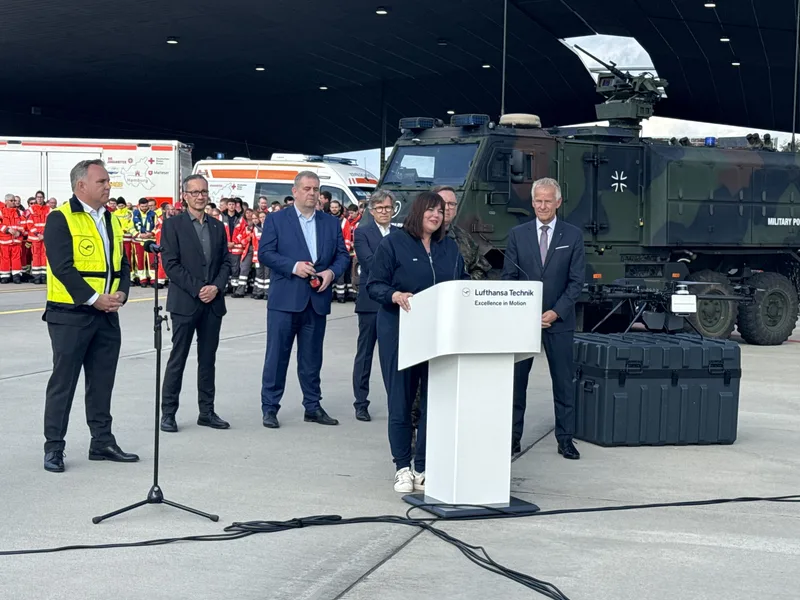 Die Zweite Bürgermeisterin Katharina Fegebank bei der Pressekonferenz