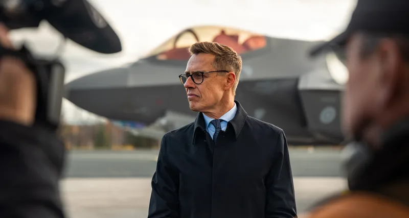 Finnish President Alexander Stubb was among those at Rovaniemi Air Base in northern Finland on 1 October 2026 to officially welcome the arrival of the Finnish Air Force’s first F-35As.