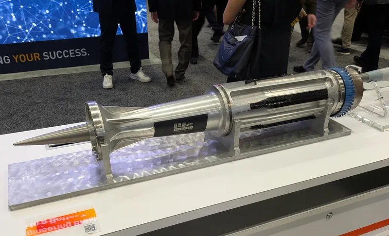 BAE Systems’ Scorpio-XR cannon-launched, low-drag projectile, which is currently under development. Scorpio-XR can double the range of existing 155 mm cannon-launched projectiles.