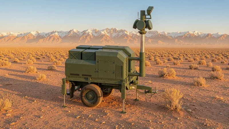 A Skapion CGI showing the company’s concept for a trailer-mounted launch system for its Hadar low-cost air defence interceptors.