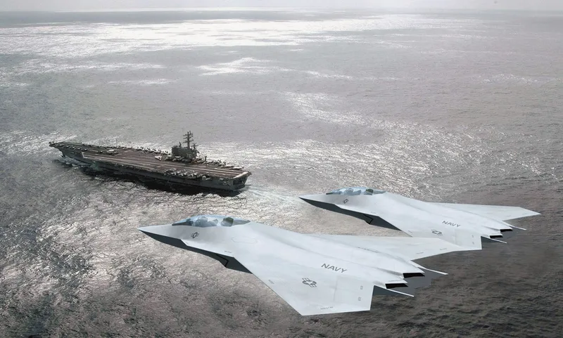 Still a two-seater, this F/A-XX configuration had a swept delta wing with dramatically cropped tips and prominent leading-edge root extensions.