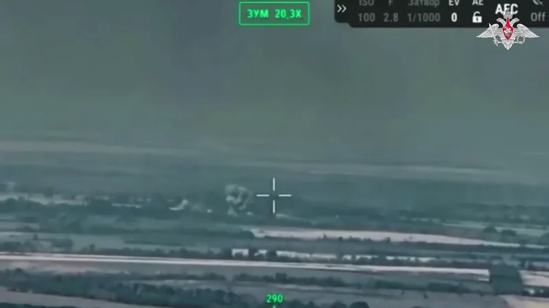 A Russian drone observes strikes carried out in Ukraine’s Zaporizhzhia Oblast.