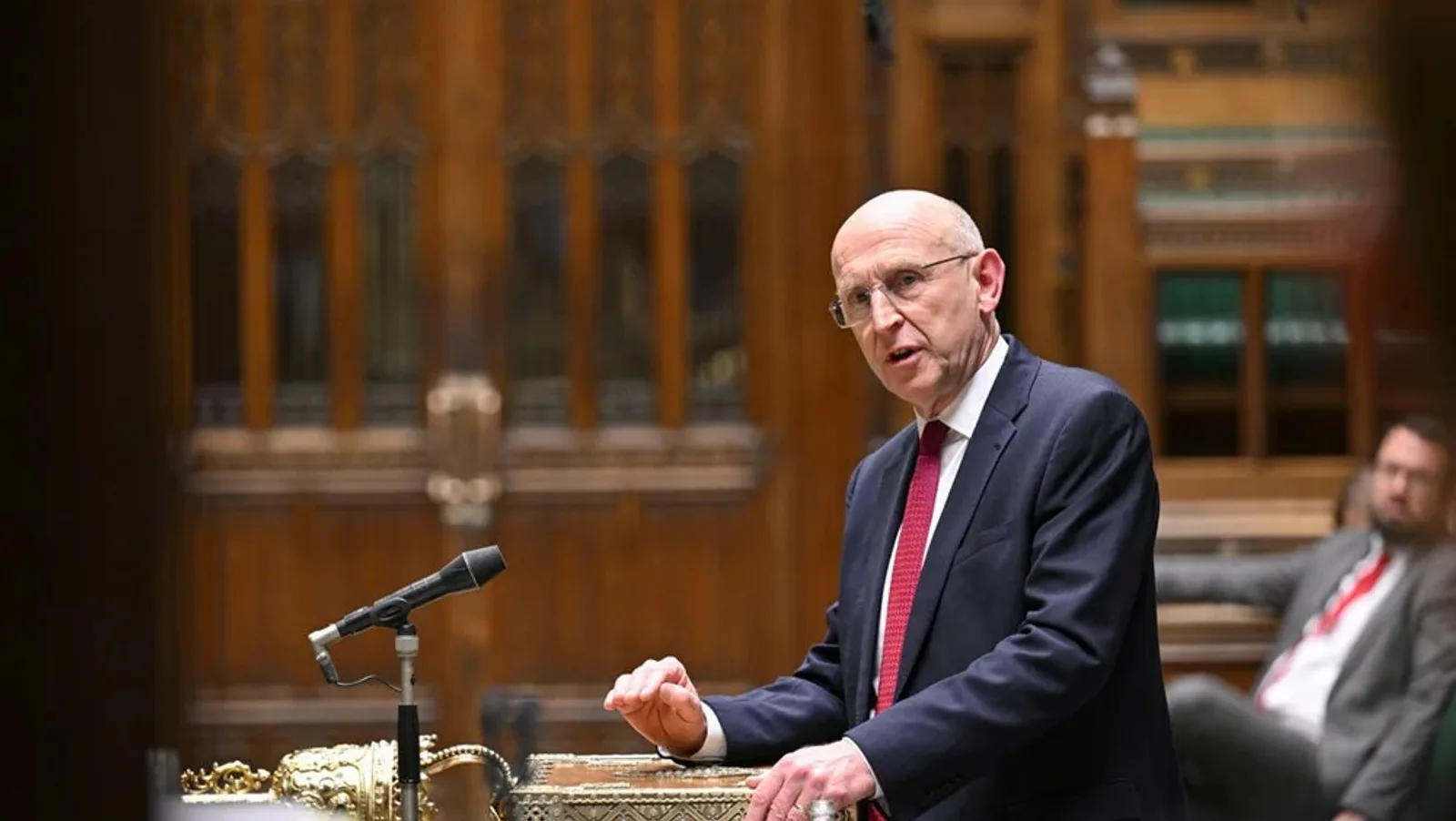 UK Chancellor of the Exchequer John Healey delivering his first budget speech to the UK House of Commons on 28 October 2026.